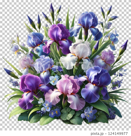 散發日式氣息的鳶尾花 124149977