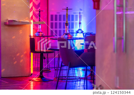 Bars and clubs in Itaewon commercial district known for its nightlife and expat population, in Seoul, South Korea 124150344