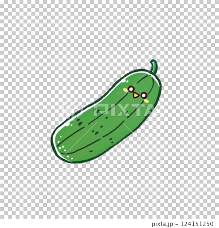Deformation, cucumber character, simple, icon, design, material 124151250