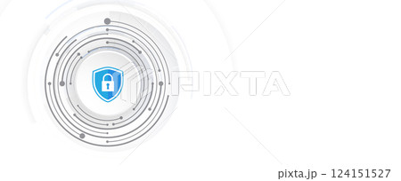 Cyber security lock on circuit board abstract concept Cyber security lock on circuit board abstract concept 124151527