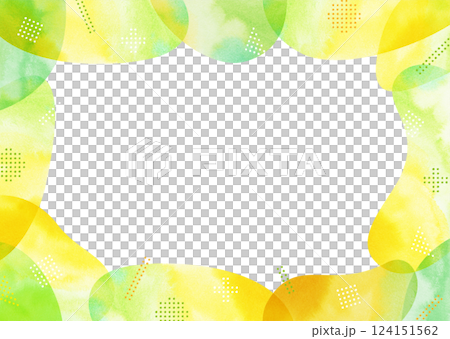 優しい水彩のフレーム 124151562