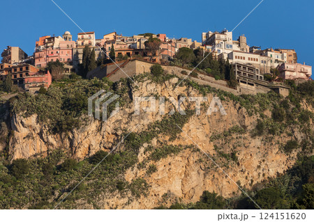 Hilltop village of Castelmola in Sicily, Italy Hilltop village of Castelmola in Sicily, Italy 124151620
