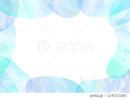 優しい水彩のフレーム 優しい水彩のフレーム 124151891