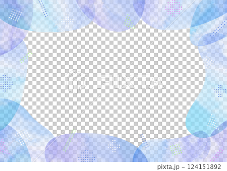 優しい水彩のフレーム 124151892