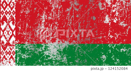 Belarus flag with grunge effect. 124152084