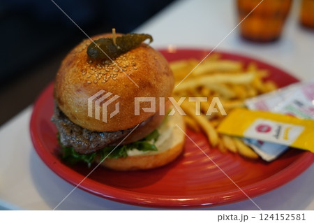 アメリカンなハンバーガー アメリカンなハンバーガー 124152581