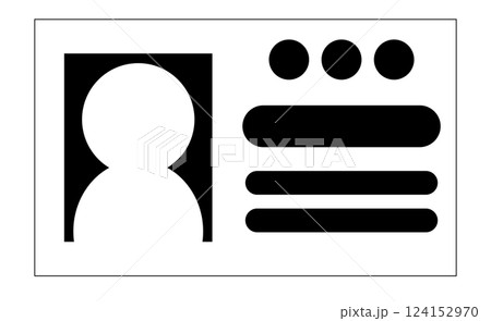 シンプルな社員証のイラスト 124152970