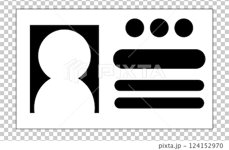 シンプルな社員証のイラスト 124152970