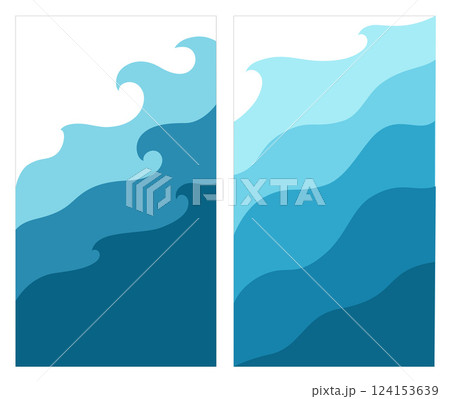 Abstract blue waves illustration on white background. Abstract blue waves illustration on white background. 124153639