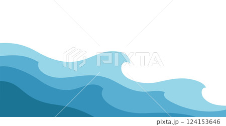 Abstract blue waves illustration on white background. Abstract blue waves illustration on white background. 124153646