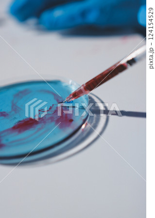 Researchers working in the clinical laboratory 124154529