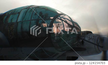 Heinkel He 111. German airliner and medium bomber. World War II. 3d rendering. 124154703