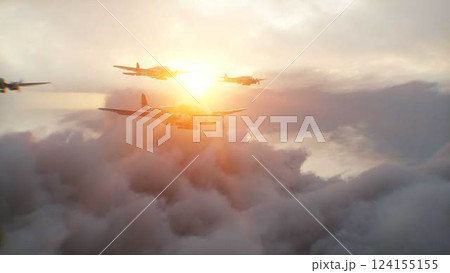 Heinkel He 111. German airliner and medium bomber. World War II. 3d rendering. Heinkel He 111. German airliner and medium bomber. World War II. 3d rendering. 124155155