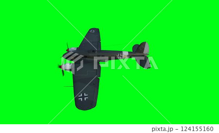 Heinkel He 111. German airliner and medium bomber. World War II. Green screen isolate. 3d rendering. 124155160