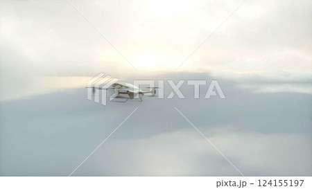 flying copter car, drone with people. future concept. 3d rendering. 124155197