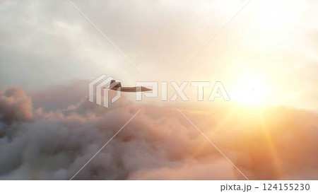 Military fighter jet F-22 flying over clouds. Air force. 3d rendering. Military fighter jet F-22 flying over clouds. Air force. 3d rendering. 124155230