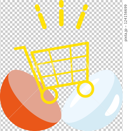 ガチャショッピング – カプセルトイの買い物イラスト ガチャショッピング – カプセルトイの買い物イラスト 124156699