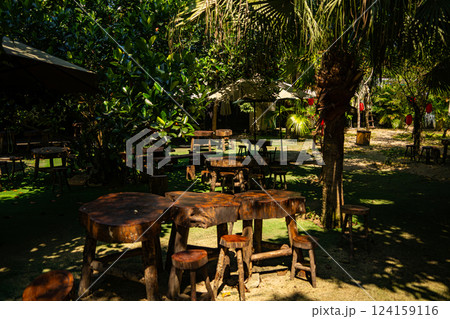 Cafe in the park. 124159116