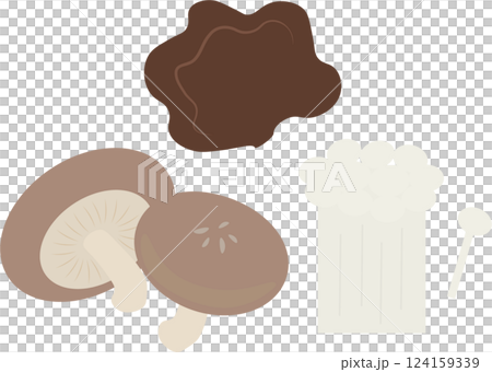 Simple mushroom illustration set Simple mushroom illustration set 124159339