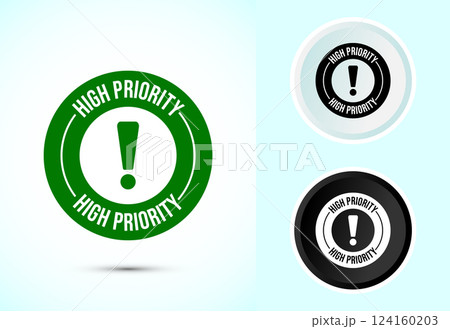 High priority icon design illustration. High...のイラスト素材 [124160203] - PIXTA
