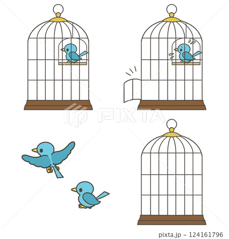 鳥 鳥かごセット 鳥 鳥かごセット 124161796