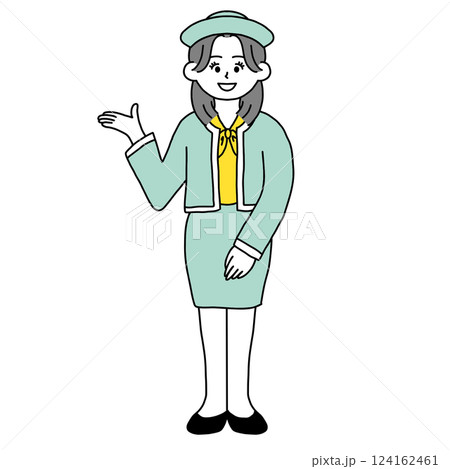 説明する受付の女性 124162461