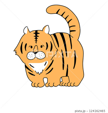 かわいいトラのイラスト 124162465