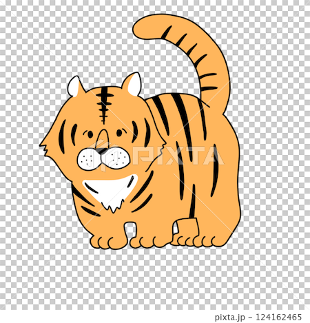 かわいいトラのイラスト 124162465