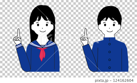 男女學生介紹的插圖 124162604