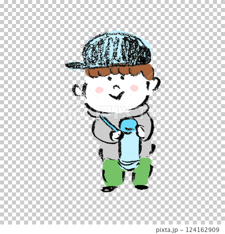 Boy holding a water bottle Boy holding a water bottle 124162909