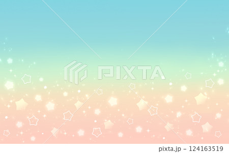 星が輝くカラフルなグラデーションの背景　キラキラ　光 124163519