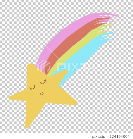 A rainbow shooting star 124164004