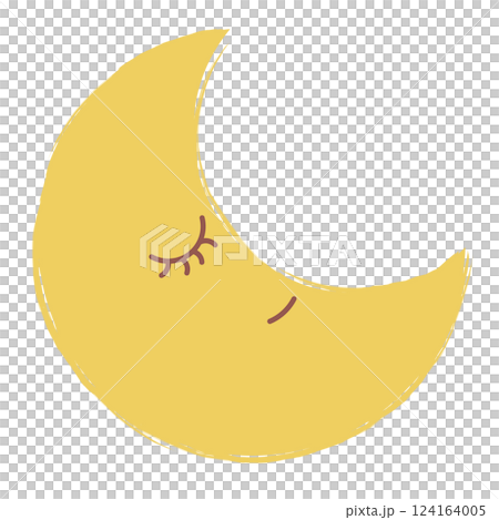 The crescent moon closes its eyes 124164005