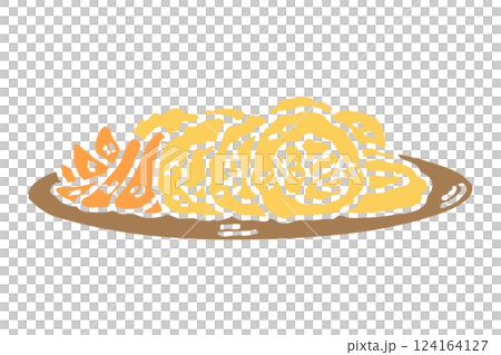 西餐薯條和洋蔥圈套餐 124164127