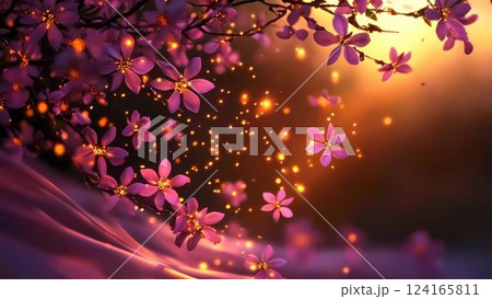 夜桜 夜桜 124165811