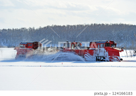 宗谷本線　北比布－蘭留　JR北海道　DE15-2514（旭川）　常時排雪列車　ラッセル 124166183