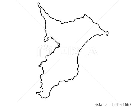 少しゆるい白い千葉県地図 関東 少しゆるい白い千葉県地図 関東 124166662