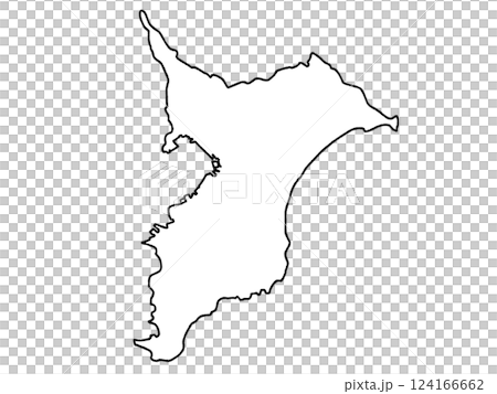 A slightly loose white map of Chiba prefecture Kanto 124166662
