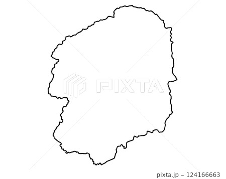 少しゆるい白い栃木県地図 関東 124166663