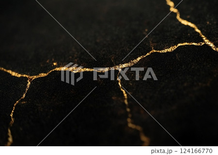 Elegant Black Background with Gold Lines Luxury Minimalist Design 124166770