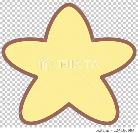 Cute Hand Drawn Yellow Element Star Cute Hand Drawn Yellow Element Star 124166994
