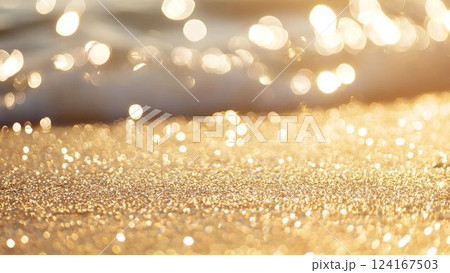 キラキラした金色の光の背景 124167503