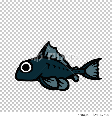 簡單的熱帶魚 pleco 插圖 簡單的熱帶魚 pleco 插圖 124167690