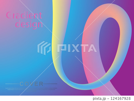 The gradient line. Liquid art of colorful shapes. Modern colorful design of graceful shapes. Dynamic color flow. A design element The gradient line. Liquid art of colorful shapes. Modern colorful design of graceful shapes. Dynamic color flow. A design element 124167928