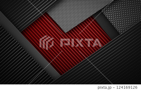 Abstract modern red black carbon fiber textured material design in heart shape for background, wallpaper, graphic design, gift card on Valentine's Day Abstract modern red black carbon fiber textured material design in heart shape for background, wallpaper, graphic design, gift card on Valentine's Day 124169126