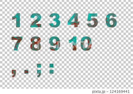 1 號翠綠色和紅色大理石紋理 124169441