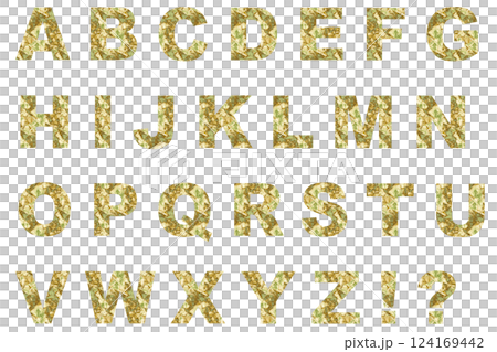 字母表 1 大寫字母金箔紋理 124169442