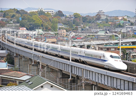 東海道新幹線　小田原－熱海　JR東海　700系　C52編成（東京）　のぞみ　ひかり　こだま 124169463