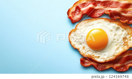 sandwich with bacon and fried egg sandwich with bacon and fried egg 124169748