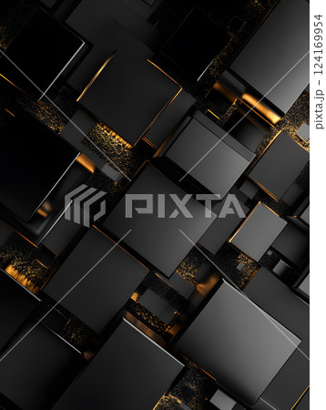 gradient abstract background with cubes. Realistic luxury wallpaper with lines for design 124169954